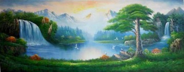 山水の中国の風景 Painting - おとぎの国の中国の風景